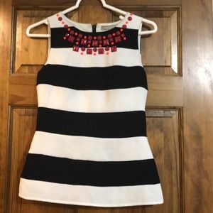 Banana Republic top with embellished neckline.